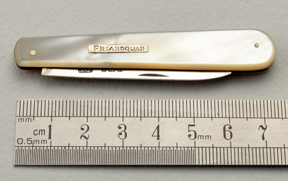Victorian Silver & Mother of Pearl Pocket Fruit Knife - FRIARSQUAD, John Yeomans Cowlishaw